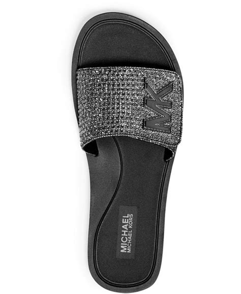 michael michael kors women's mk signature logo pool slide sandals|Amazon.com .